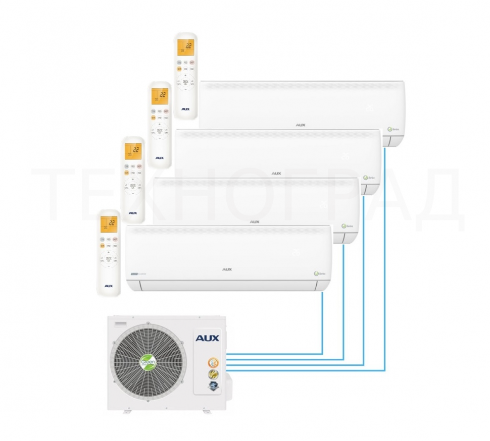 Мультисплит-система AUX AM5-H42 + AMWM-H09 х 2шт + AMWM-H12 х 2шт